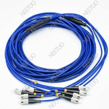 Spiral steel tube armored patch cord 4F FC-FC