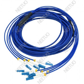 Spiral steel tube armored patch cord 4F LC-LC