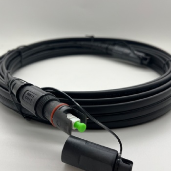 Flat Toneable Drop Cable with copper wire preconnected with OptiTap Connector