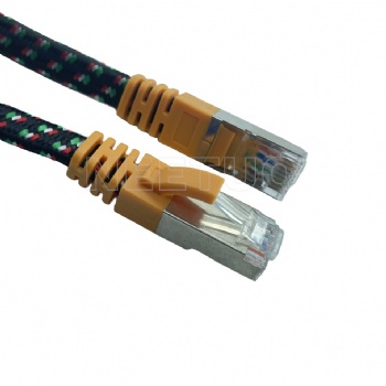 CAT6a FTP Flat Patch Cable 32AWG Snagless Molded Boot Copper